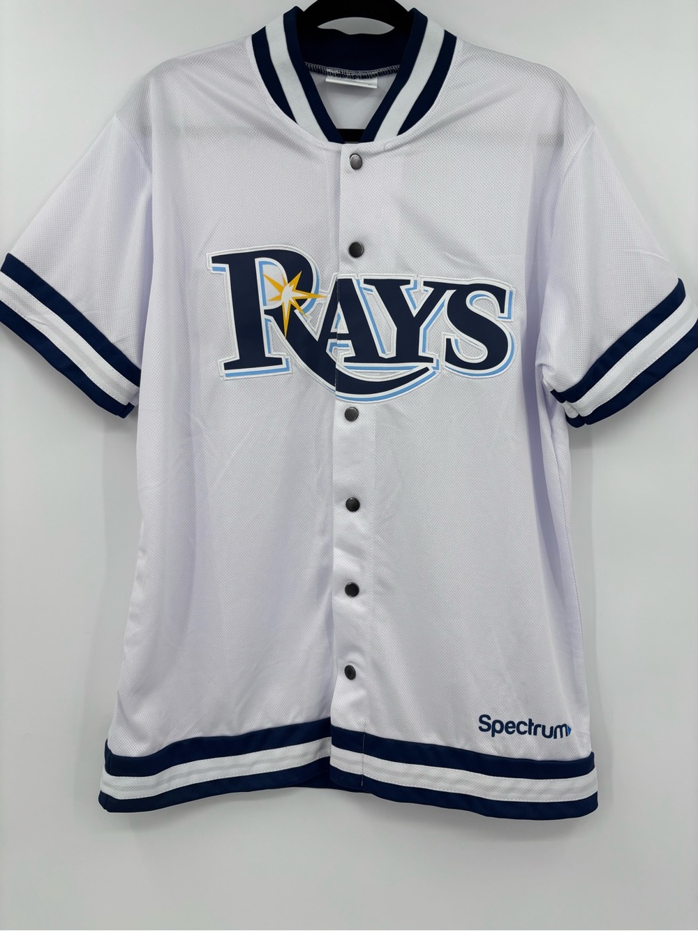Tampa Bay Rays MLB Snap Button Jersey Jacket Top Size M